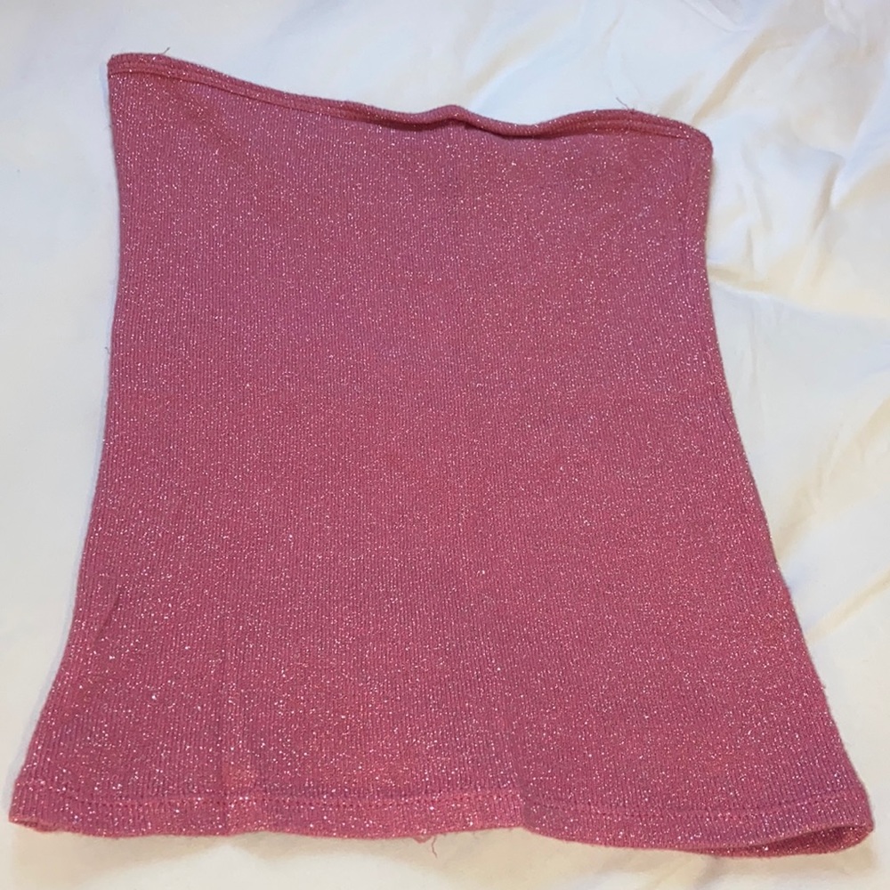 Pink sparkly tube top - Picture 1 of 3